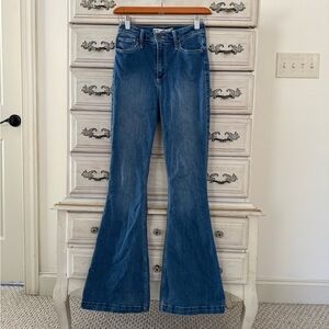 Hollister Medium Wash Flared Jeans - Blue